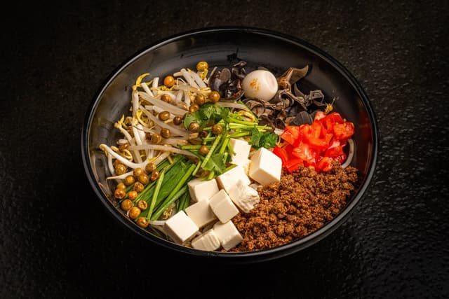 云南豆花干拌米线 Yunnan Tofu Dry Mixian
