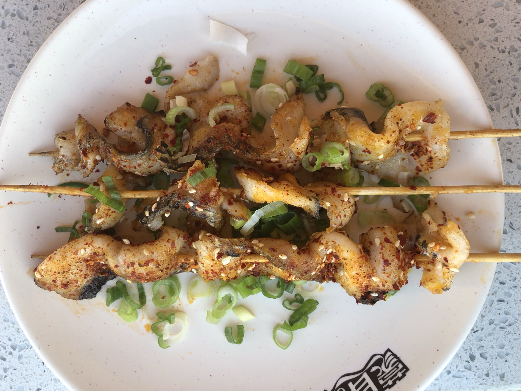 烤黑鱼片 (3串) Grilled Fish Fillet Skewers (3 Skewers)
